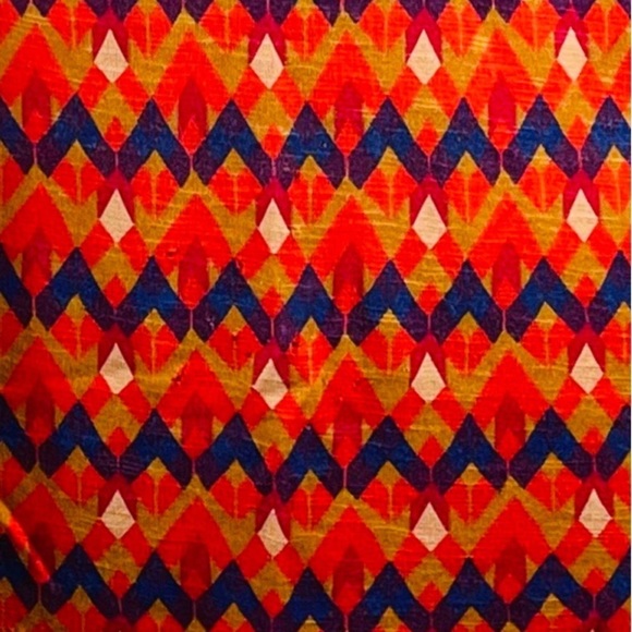 LUCKY BRAND Mirna Geo Top in Orange Chevron Size Small - Picture 10 of 10